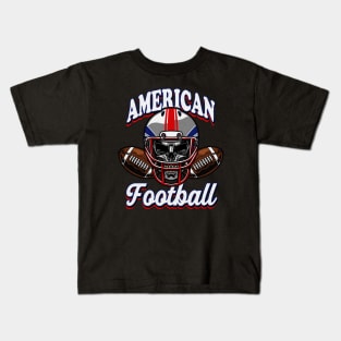 American Football Skull Kids T-Shirt